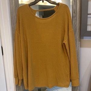 Cherish | Waffle Open Back Sweater
